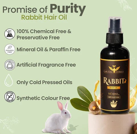 Garuda Rabbit Herbal Hair Oil(5.0 ⭐⭐⭐⭐⭐ 18,345 REVIEWS) Globally